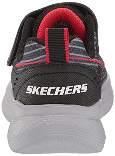 Tênis Snap Sprints 2.0, Skechers, Meninos, Preto / Cinza Escuro / Vermelho, 29