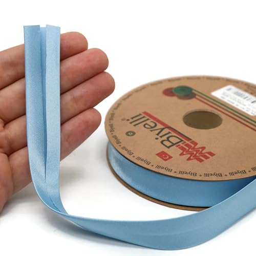 Image of Fold Satin Bias Tape - 99+ Colors - 3 /4 Inches Wide - 27 Yards - Fold Satin Binding Bias Ribbon Fabric Piping Bias Binding Tape for Sewing Clothing DIY BYS69