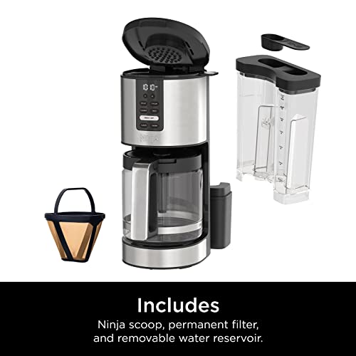 Ninja DCM200C Programmable XL 14-Cup Coffee Maker, 14-Cup Glass Carafe, With Permanent Filter, Stainless Steel, Silver by Ninja - Image 8