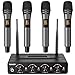 TONOR Mikrofon Kabellos Set mit 4x5 Kanälen Funkmikrofon Handmikrofon drahtlos, Wireless Microphones dynamisch mit Empfänger 60m Reichweite, stabilen Signalübertragung für Karaoke Gesang Party Bühne