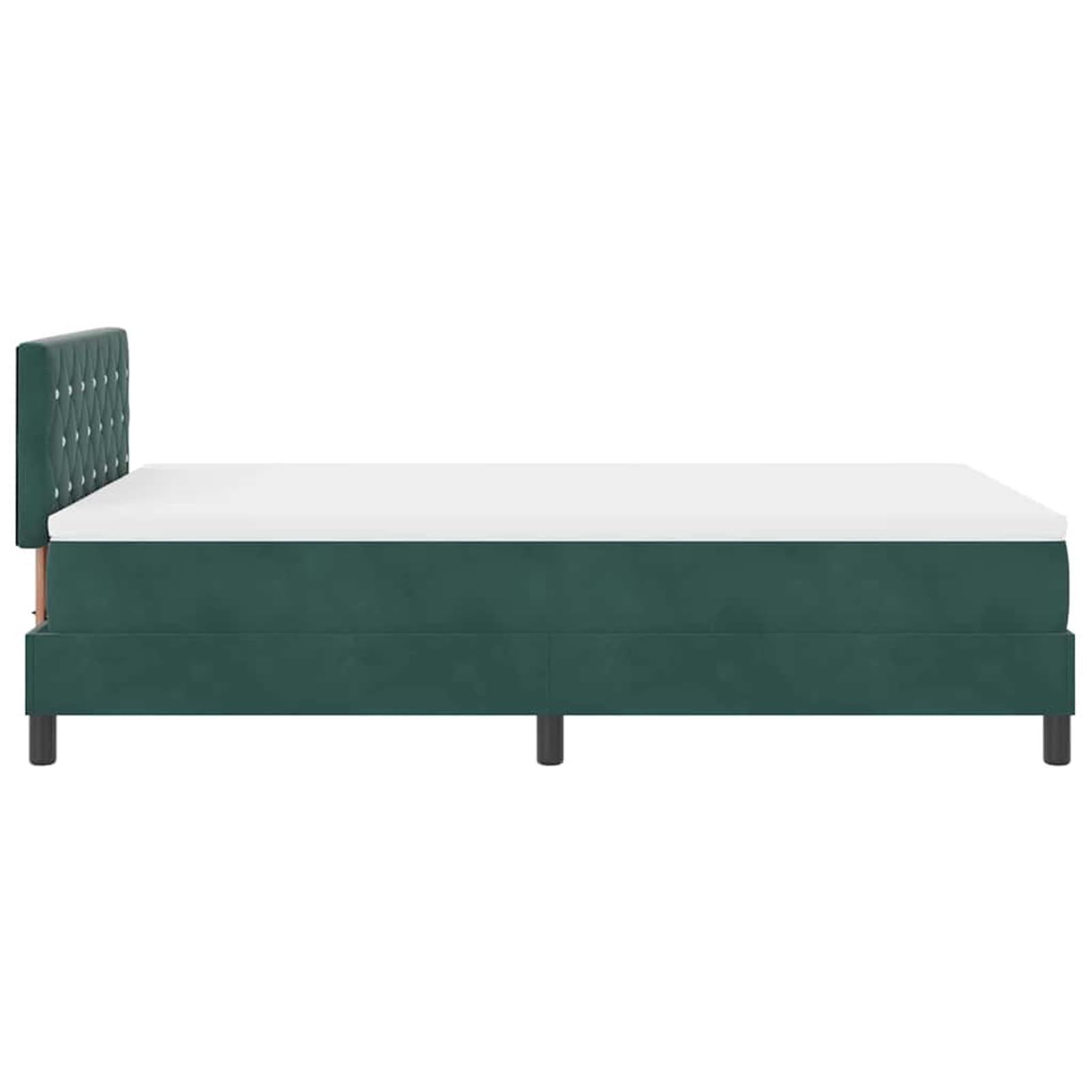 ATOMSTACK MAKER Letto a molle, 120 x 200 cm, colore verde scuro, effetto velluto, testiera regolabile in altezza, materasso e topper, rete a doghe stabile, design moderno per 2 persone (280 kg)
