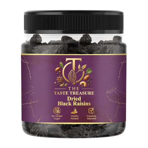 Image of The Taste Treasure Premium Black Raisins 500g | Seedless Kali Kishmish