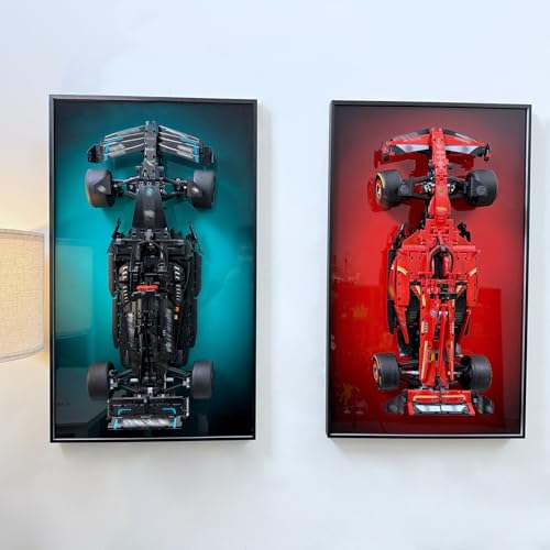 Image of WETCEAOM Display Wallboard for Lego Technic Mercedes-AMG F1 W14 E Performance 42171 Race Car, Compatible with Lego Mercedes F1, Gift Ideas for Lego Car Wall Mount Enthusiast, Size:19.7X 31.5in
