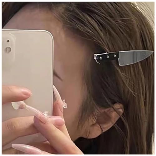 Aneneiceera Pince À Cheveux Gothique Couteau Punk Couteau Dague Barrette À Cheveux Punk Headwear Headpieces Cute Creative Hair Pin Barrette Halloween Hair Accessories For Women And Girls