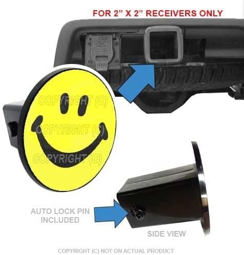 Custom Class 3 Tow Hitch Receiver 2" Insert Plug Truck & SUV - Smile FACE Style-9856-6706