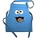 Shirtracer Kochschürze lustig - Keks-Monster - 60 x 87 cm (B x H) - Hellblau - schürze cookie monster - PW102 - Schürze und Küchenschürze für Männer und Damen