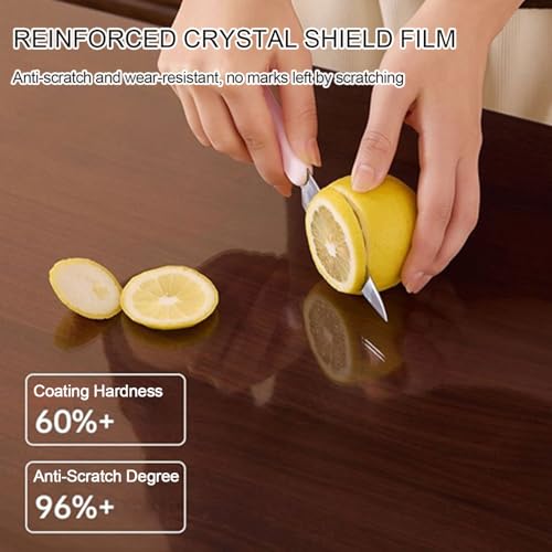 Protection de table imperméable TPU transparent haut de gamme 60 x 198 cm