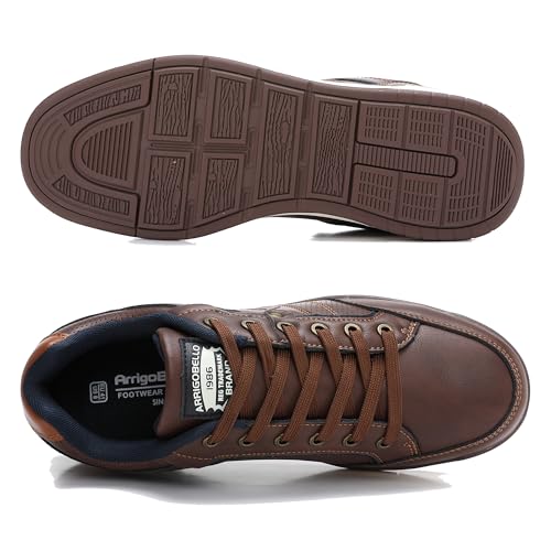 Image of ARRIGO BELLO Mens Casual Shoes Fashion Sneakers Breathable Comfort Classic Lace-Up Low Top Walking Shoes
