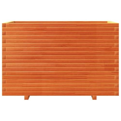 Jardinière en bois massif robuste marron de qualité pour extérieur - 6