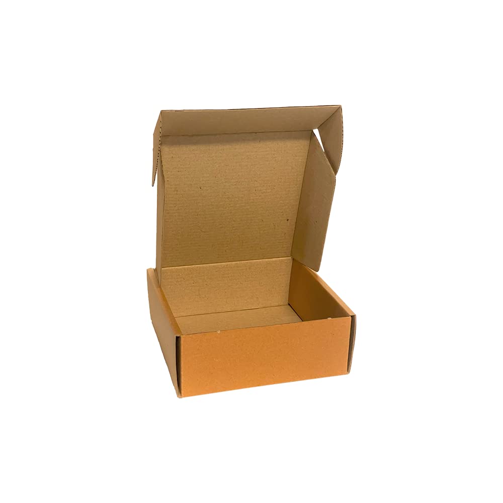 6x6x2.5 Inch (150 * 150 * 60mm) Strong Brown Die Cut Boxes Cartons Postal Packing Tuck-in-Flaps Self Sealing Mailing Shipping cardboard Wrap Kraft Packing Small Parcel Mailing (25)