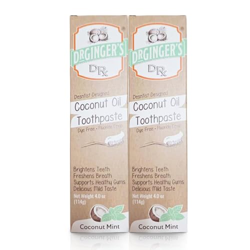 Dr. Ginger's Coconut Oil Fluoride Free Toothpaste 4oz 2pcs