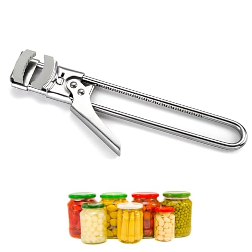 1 Pieza Abrelatas manual Ajustable Botes de Conserva de Acero Inoxidable para Cocina Artritis Personas Mayores Abridor Tapa Vidrio para La Cocina Doméstica