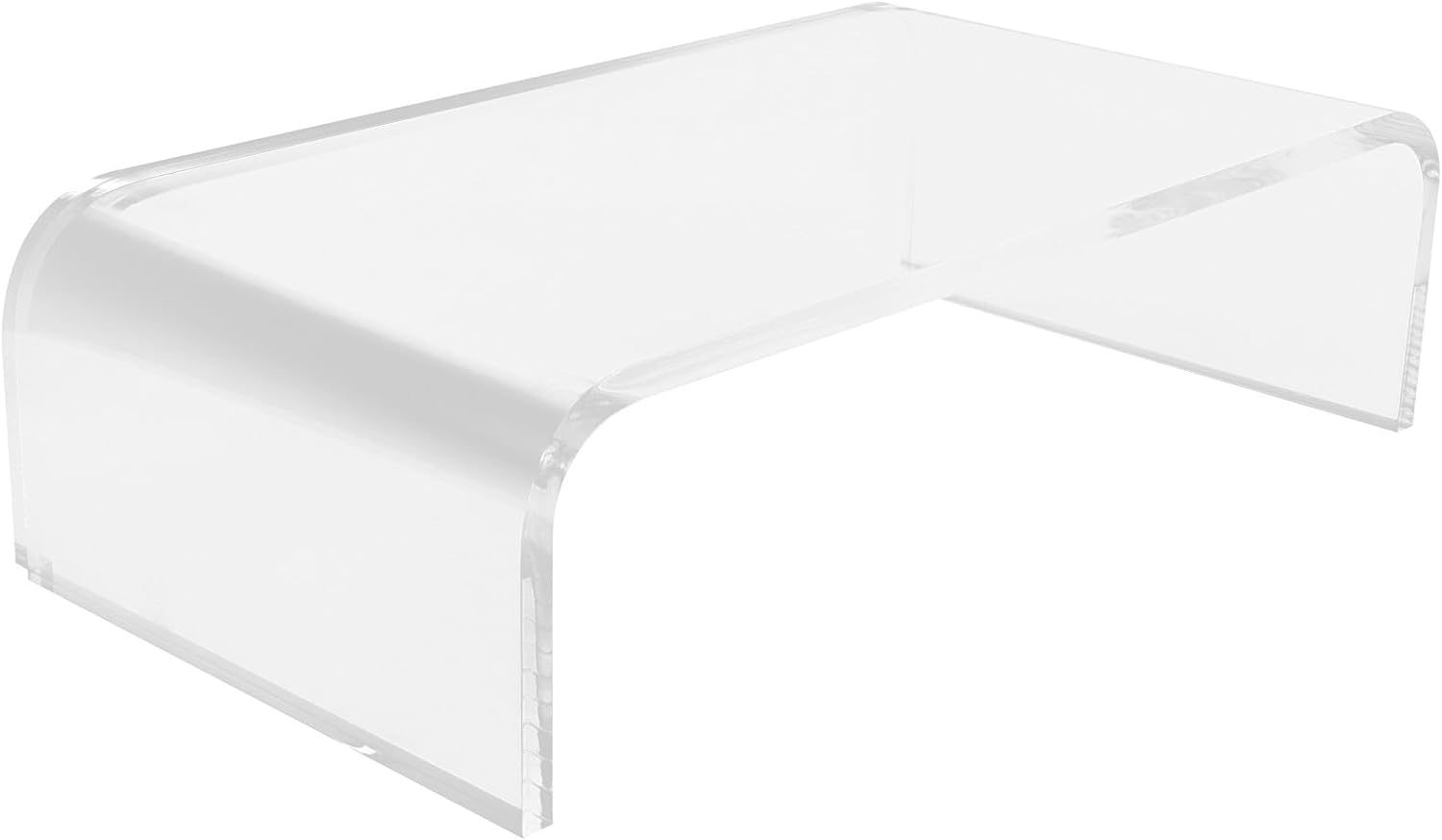 Acrylic Computer Monitor Riser Stand 36x19x10cm Single Layer Desk Organizer Suitable for Home Office and School Use