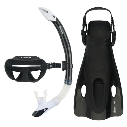 Kit de plongée Aqualung Nabul noir en taille S avec masque et tuba