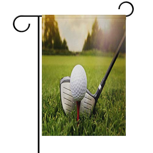 985 Gartenfahne Golfsportball Im Gras Hofflagge Einfach Zu Bedienen Garten Banner Langlebig Feiertage Flags Für Alle Jahreszeiten Haus Halloween 30X45Cm Cover