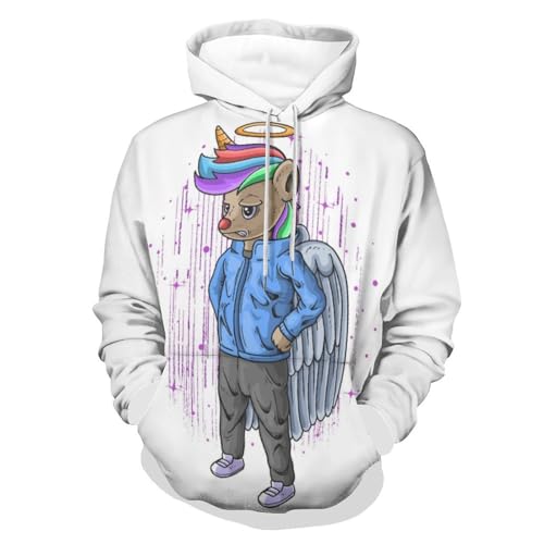 Sweats à capuche ange licorne avec manches longues pull unisexe UMENG