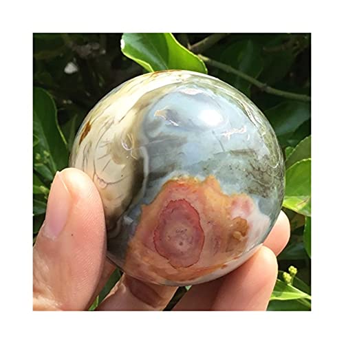 WGPHD Health & Household Natural Polished Ocean Jasper Crystal Ball Healing Quartz Crystal Spheres Ornaments Gifts for Chakra Home Decoration
