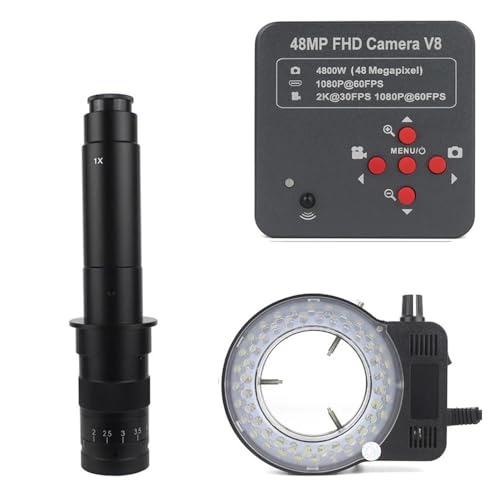 {pANZT[ 48MP 2K HDMI UBS rfIJ TF Xg[W 130X 180X 200X 300X P჌Y 56 LED Cg PCM SMD C͂񂾕tp(With 300X Lens Light)