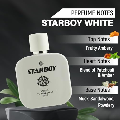 Image of JD INTERNATIONAL STAR BOY WHITE Apparel Unisex Perfume with Long Lasting Fragrance - 100 ml |Perfume for Men & Women