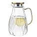 Z·Bling Carafe Eau de 2 litres,Pichet en Verre,Cruche en Verre avec Couvercle et Anse,Pichet à Eau Haute Durabilité pour Infuseur Fruit,Thé Glacé,Café Chaud,Lait