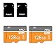 talebasic 128 GB Micro SD Card Class 10 Speicherkarte mit SD-Adapter, Fast Speed TF Card für Tablet/Handy/Kamera/Auto/Spielkonsole (2 Stück, 128 GB)