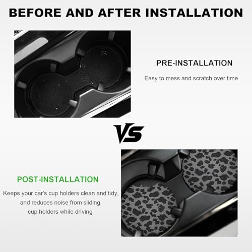 2PCS Portavasos para Auto con Estampado Leopardo 2.75 Inch miniatura 4