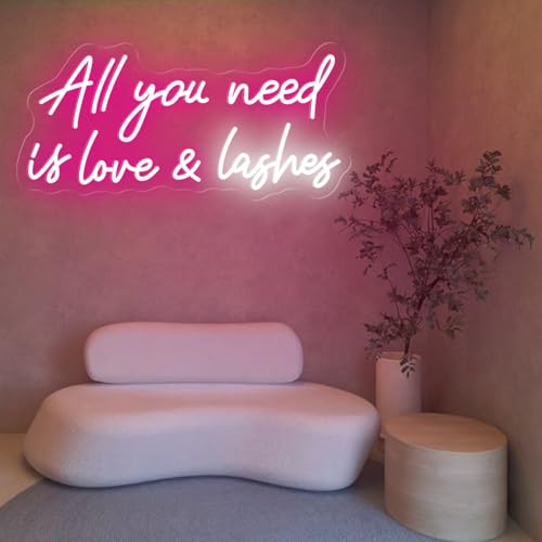 VAITIAV All You Need Is Love and Lashes Neon Sign,