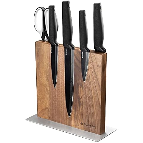 Navaris Magnetic Wooden Knife Block Cover