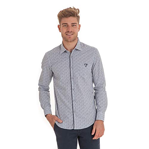Chemise manches longues popeline fantaisie au tissage de coton premium