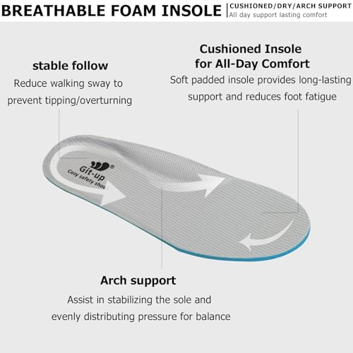 Image of Git-up Women's Arch Support Walking Shoes, Breathable Wide Toe Box Nursing Work Shoes for Plantar Fasciitis