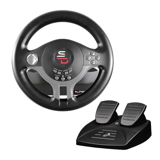 Superdrive - Racing Steering Wheel Driving Wheel SV200 with pedals and shift paddles for Nintendo Switch - PS4 - Xbox One - PC