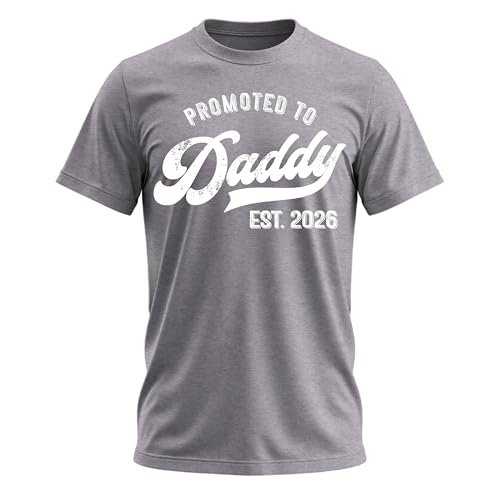 Image of Promoted to Daddy 2026 Shirt – Funny Dad to Be Shirt Baby Announcement Graphic Tee New Daddy Gifts for Men