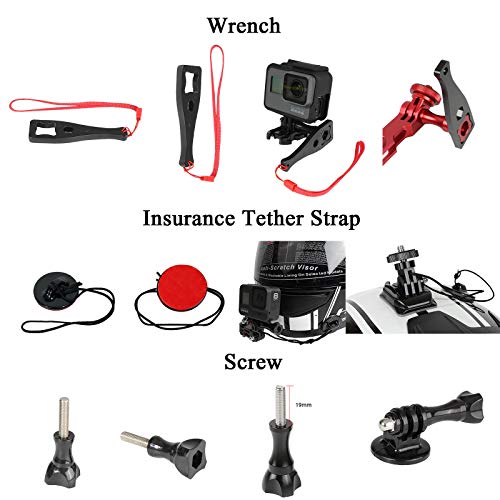 Universal Action Camera Accessory Kit For Gopro Hero 11 10 9 8 7 6 5 Blcak Go Pro Max Insta360 One R/X2/X3 Dji Osmo Action 2 3 Akaso Sony Apeman Sports Cam, Helmet Base Adhesive Tripod Adapter Mount #TOP4