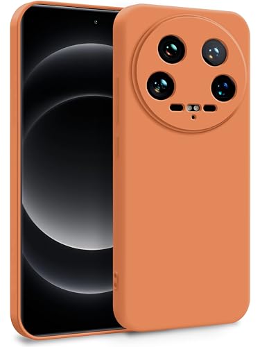 MyGadget Funda para Xiaomi 14 Ultra en Silicona TPU - Carcasa de Doble Capa - Case Resistente Antigolpes y Anti choques - Ultra Protectora Naranja