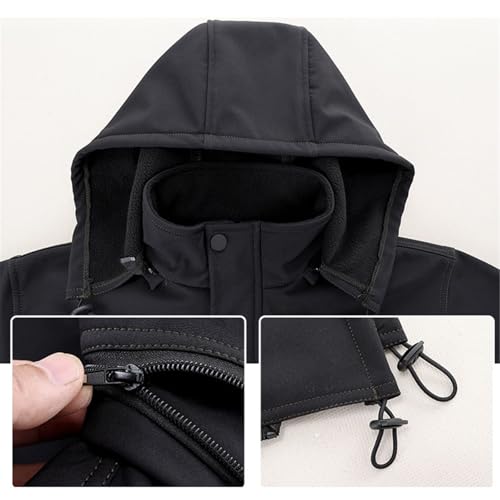 Conjuntos De Terno De Neve Masculino, Inverno Aquecido Quente Com Capuz Ao Ar Livre Snowboard Ternos