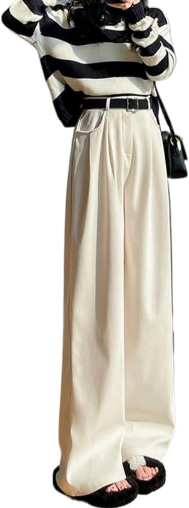 Womens Suit Pants Spring and Autumn Slimming straightleg Casual Waist drooping