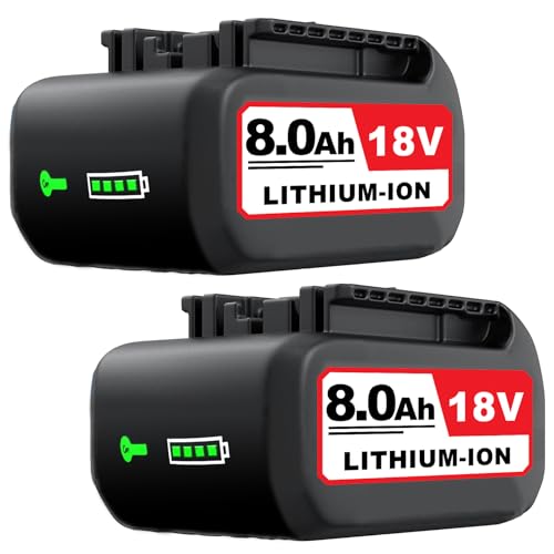 2 Stück 8000mAh Ersatzakku für Bosch Akku 18V Kompatibel mit Bosch 18V Akku Li-ion 8.0Ah Akkus BAT618 BAT609 BAT609G BAT619 BAT619G BAT612 BAT622 mit LED-Anzeige