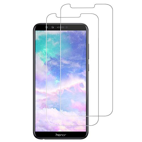 LMTech Verre Trempé pour Huawei Honor 9 Lite, [2 Pièces]Film Protection en Verre trempé Écran Protecteur Vitre Dureté 9H, Anti Rayures, sans Bulles D'air, Anti-Huile,Anti-Fingerprint Protection Écran