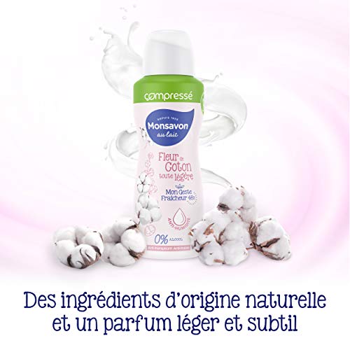 Monsavon déodorant spray compressé 48h accompagne votre routine active