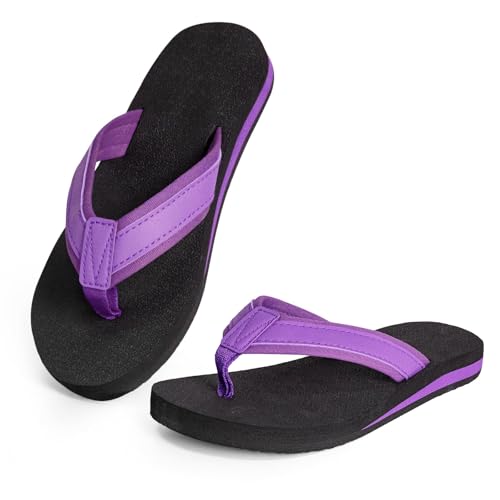 ELUTONG Kinder Flip Flops Jungen Mädchen Sandalen Wasserschuhe Jungen Mädchen Unisex-Kinder Strandschuhe Flip Flops EU 37 (Lila)
