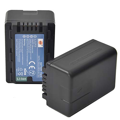2 Baterías de Repuesto VBK180 para Panasonic HDC-TM60GK HDC-TM90GK Litio