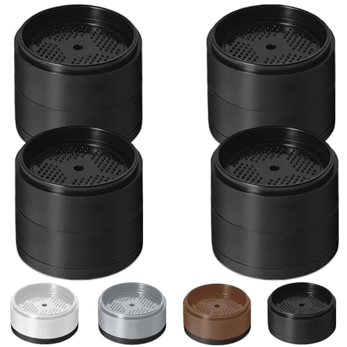 Bed Risers 1 inch, 2 inch, 3 inch, 4 inch Heavy Duty, Adjustable Furniture Riser for Table Desk Couch Sofa Chair Refrigerator Washing Machine, Stackable Bed Raisers Blocks (Black 4 Pack, 1+1 inch)
