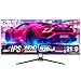 Gawfolk UltraWide Monitor 34 Zoll IPS, Gaming PC Bildschirm 120Hz DFHD(2560×1080P), 21:9 Rahmenloses Computerbildschirm mit FreeSync, HDMI, DisplayPort, VESA 75 * 75mm, Schwarz