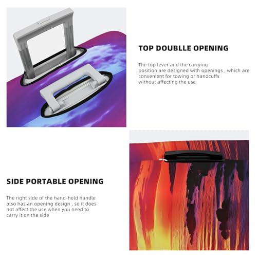 Travel Luggage Cover Suitcase Protector Elastic Washable Calm sea sunset Suitcase Cover Anti-scratch Spandex Baggage Covers Fits 18-32 Inch Luggage4