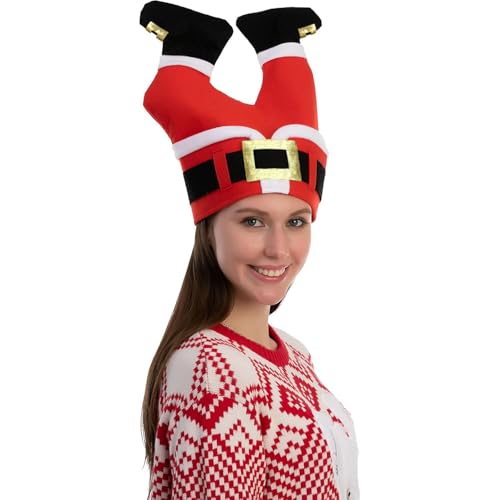 JOYIN 3 Paquetes de Gorros Navideños de Papá Noel, Divertidos y Festivos, Gorro para Disfraces de Navidad