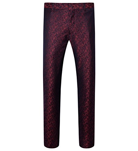 SOLOVEDRESS Men's 3 Pieces Casual Mens Suit Jacket Tux Vest Groomsmen Blazer 5