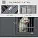 Dog Cage Furniture Wire Indoor Pet Cage, Furniture Style Crate, Furniture Style Dog Cage, Pet Furniture, Side Table with Double Doors, Locking Dog House, Suitable for Small and Medium Dog Houses, Gray
