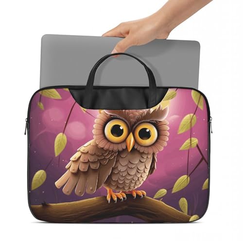 Laptop Shoulder Bag 16.5 Inch Laptop Bag Owl Computer Bag Messenger Bag miniatura 6