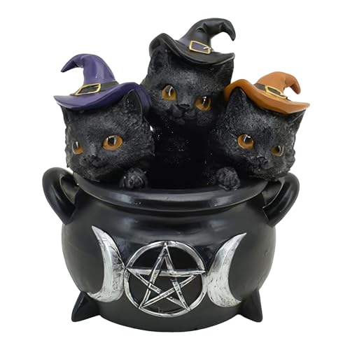 Figurine LED 3 chatons chaudron ICE ARMOR décoration maison et bureau
