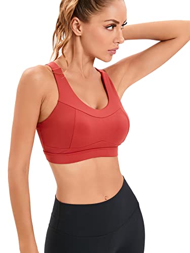 Image of RUNNING GIRL High Impact Sports Bras for Women,Racerback Running Bra Workout Crop Tank Tops Longline Sports Bra Push up